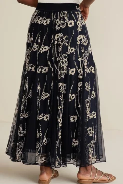 Soft Surroundings Petites Leatrice Embroidered Maxi Skirt><noscript><img width=
