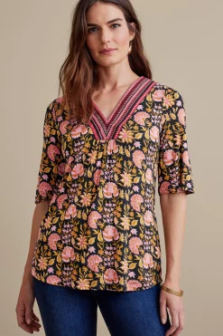 Soft Surroundings Petites Minta Top> elbow length|pullovers