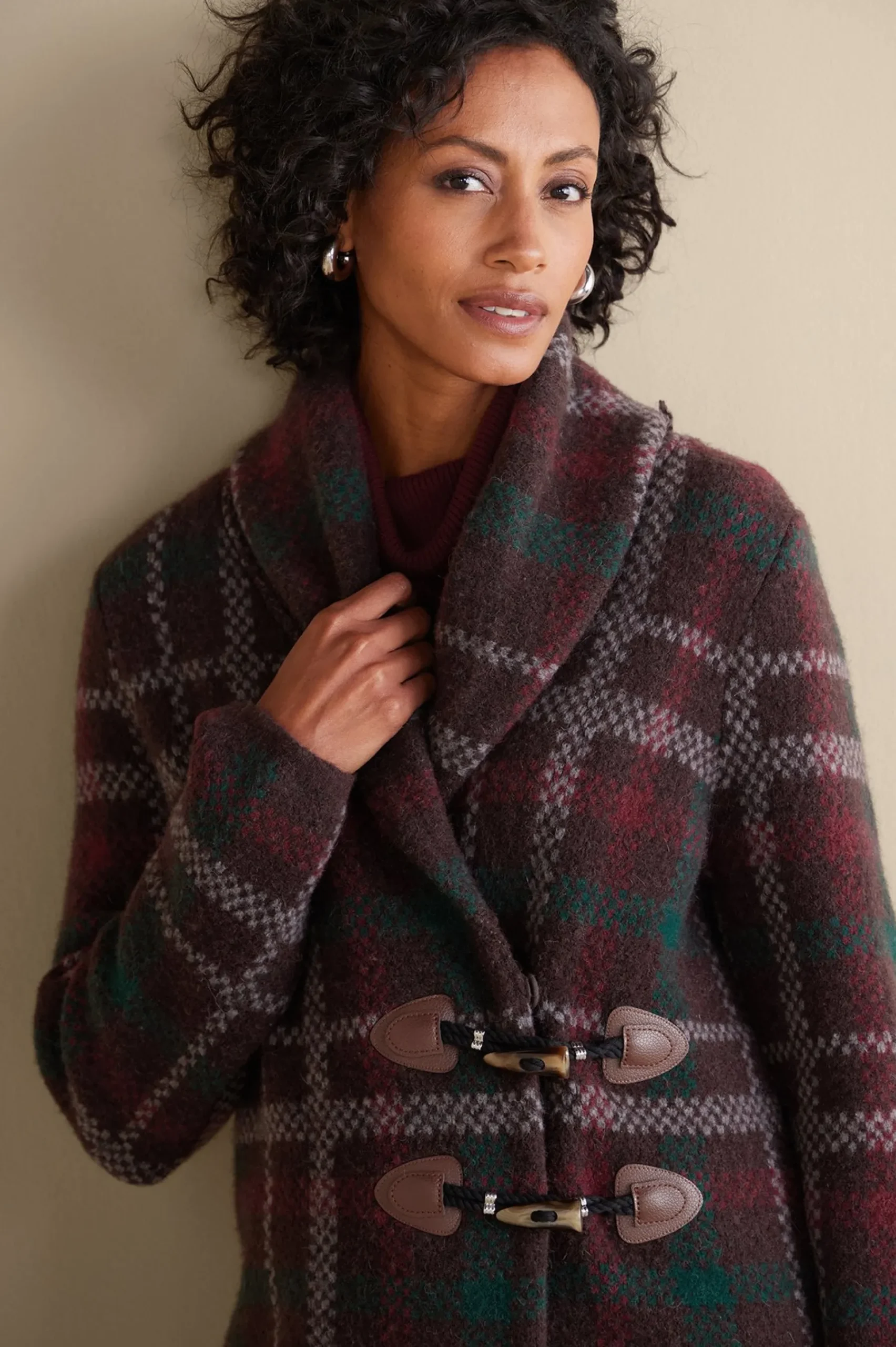 Soft Surroundings Petites Plaid Sweater Coat> Jackets & Coats|Sweaters & Cardigans
