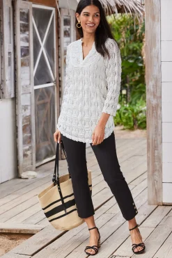 Soft Surroundings Petites Priya Knit Lace Tunic><noscript><img width=