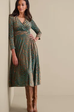 Soft Surroundings Petites Shae Dress> patterned|mid-length