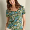 Soft Surroundings Petites Soft Essential™ SUPIMA® Short Sleeve Tee> Soft Essential Styles|Into The Blues