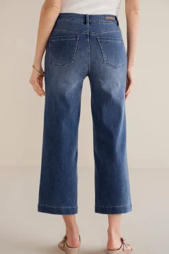 Soft Surroundings Petites Ultimate Denim Wide Leg Crop Jeans><noscript><img width=