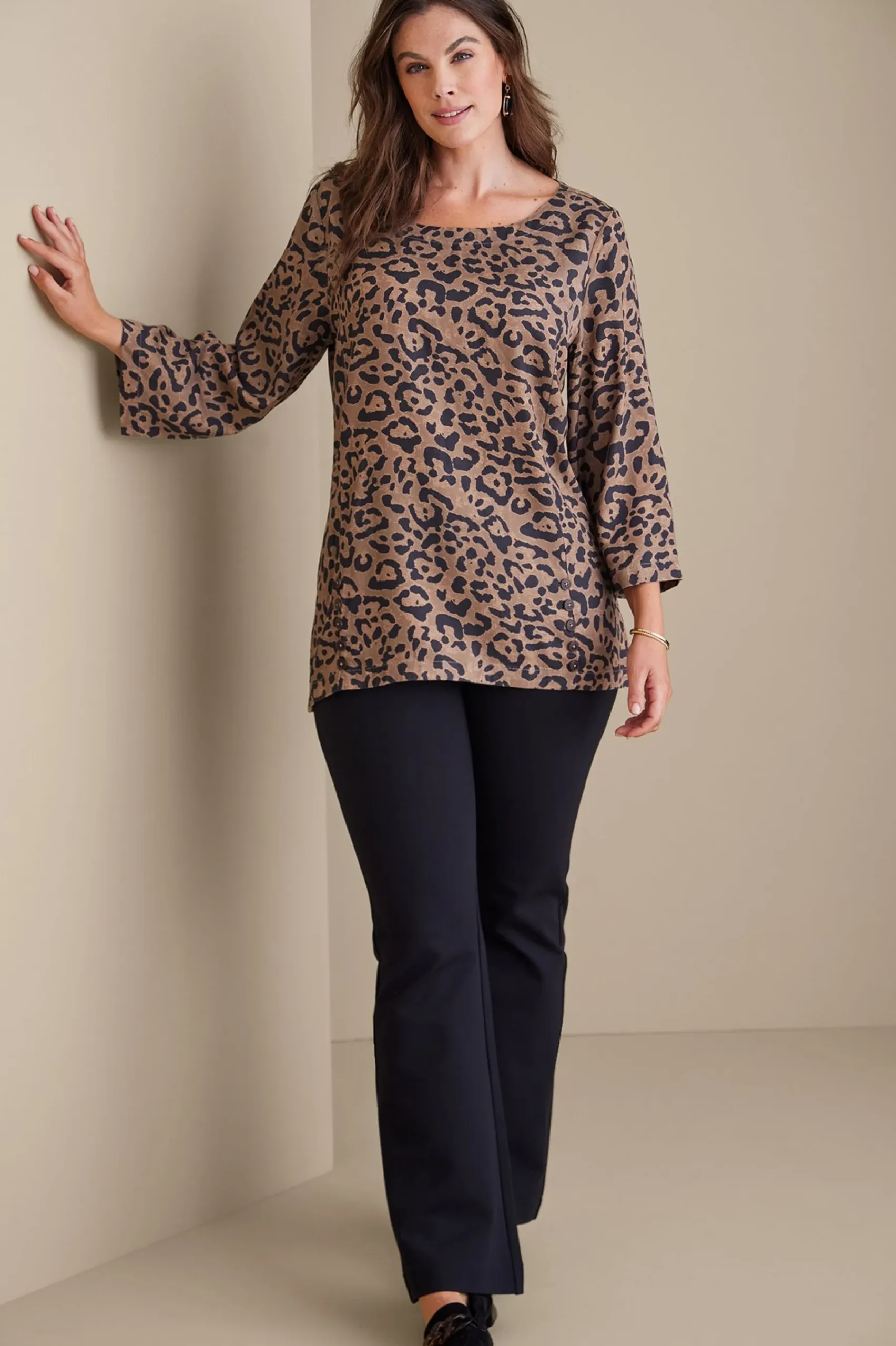 Soft Surroundings Raelynn Lyocell Pullover> wrist length|pullovers