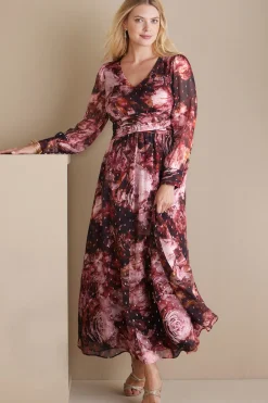 Soft Surroundings Rina Silk Dress> Feminine Flourish|occasion dresses