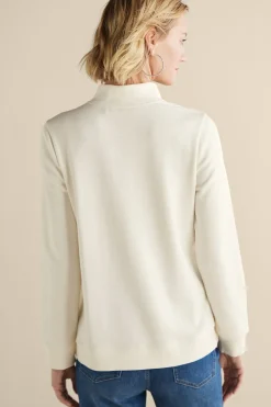 Soft Surroundings Rochelle Embroidered French Terry Pullover><noscript><img width=