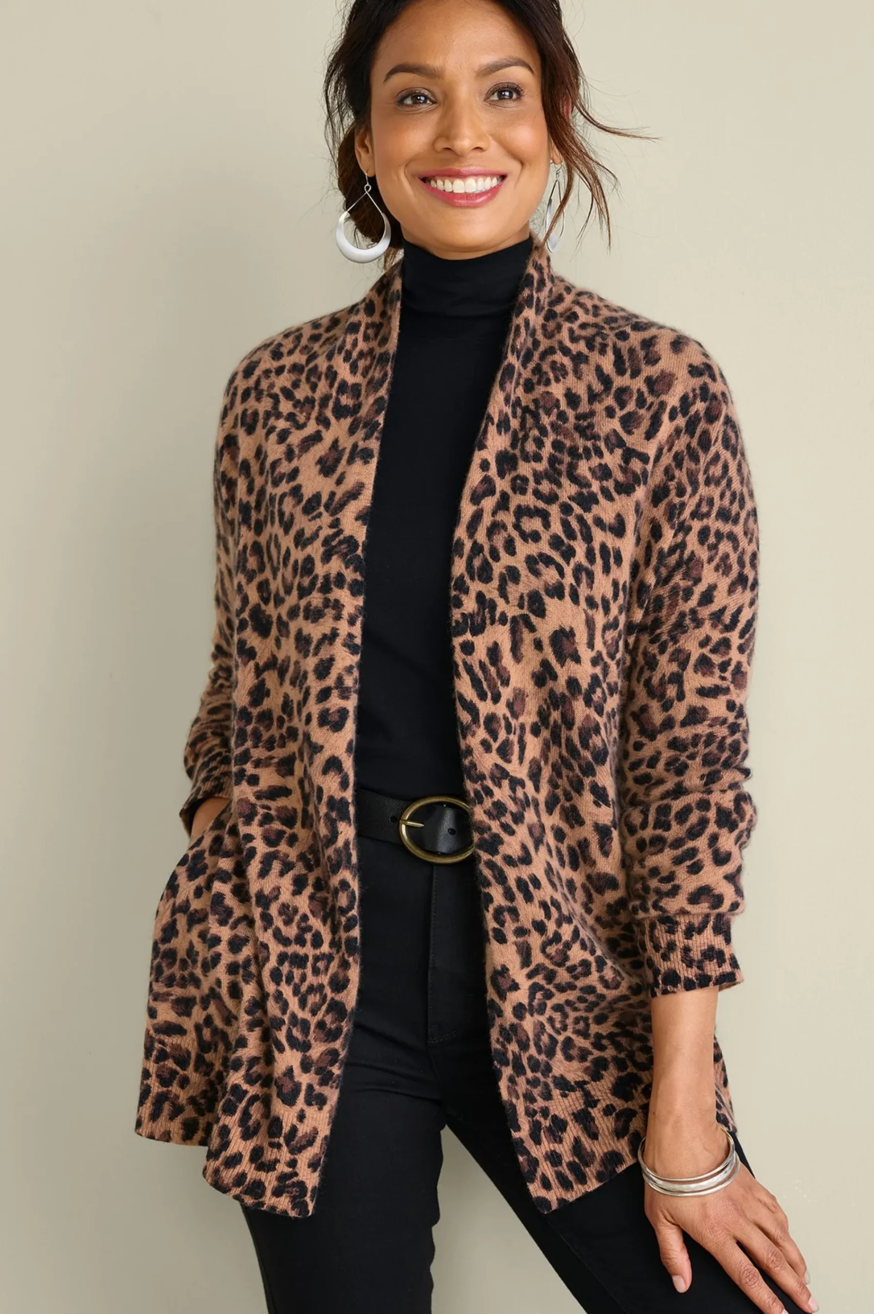 Soft Surroundings Sibyl Cashmere Printed Cardigan> Sweaters & Cardigans|prints