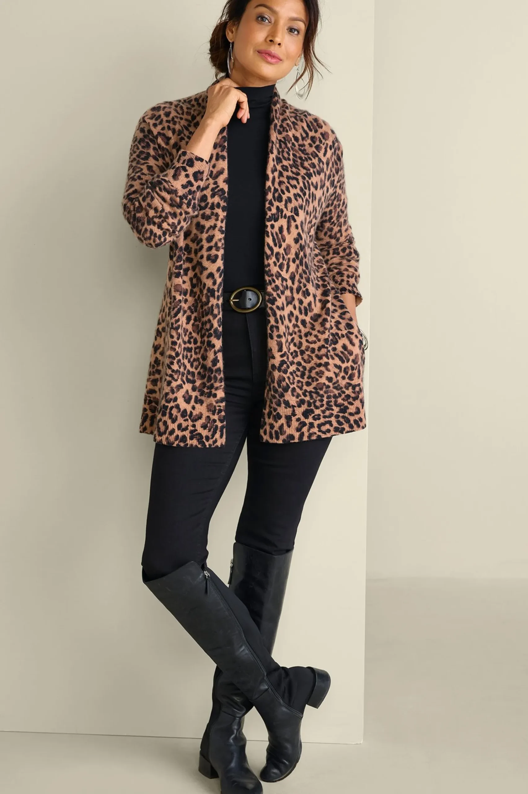 Soft Surroundings Sibyl Cashmere Printed Cardigan> Sweaters & Cardigans|prints