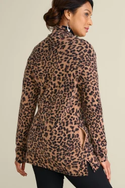 Soft Surroundings Sibyl Cashmere Printed Cardigan><noscript><img width=