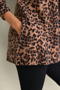 Soft Surroundings Sibyl Cashmere Printed Cardigan><noscript><img width=