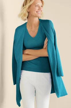Soft Surroundings Soft Essential™ Ribbed Sweater Tank><noscript><img width=