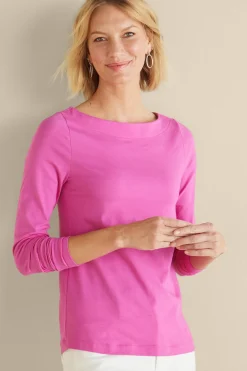 Soft Surroundings Soft Essential™ SUPIMA® Long Sleeve Tee> Soft Essential Styles|Into The Blues