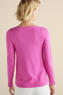 Soft Surroundings Soft Essential™ SUPIMA® Long Sleeve Tee><noscript><img width=