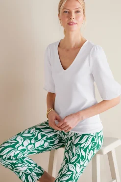 Soft Surroundings Tabitha Puff Sleeve Top><noscript><img width=