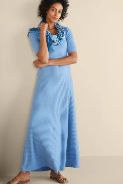 Soft Surroundings Textured Short Sleeve Santiago Dress><noscript><img width=