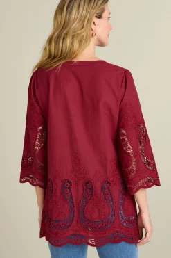 Soft Surroundings Trella Eyelet Top><noscript><img width=