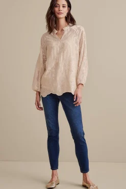 Soft Surroundings Tresa Lace Top> Feminine Flourish|Global Artistry