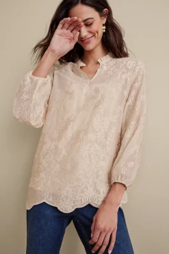 Soft Surroundings Tresa Lace Top><noscript><img width=