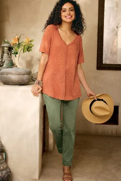 Soft Surroundings Ultimate Denim Pull-On Slim Leg Jeans><noscript><img width=