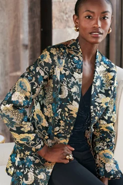 Soft Surroundings Viola Jacquard Jacket><noscript><img width=