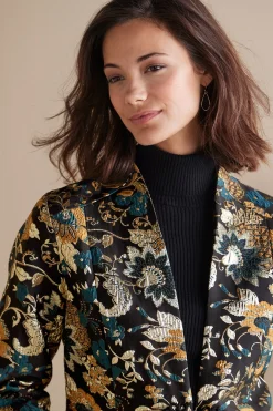 Soft Surroundings Viola Jacquard Jacket><noscript><img width=