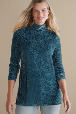 Soft Surroundings Walden Velvet Turtleneck><noscript><img width=