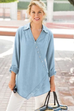 Soft Surroundings Washed TENCEL Tunic><noscript><img width=
