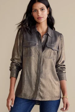 Soft Surroundings Zafina Shirt><noscript><img width=