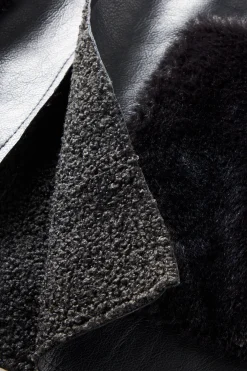 Soft Surroundings Zeva Faux Leather Shearling Vest><noscript><img width=